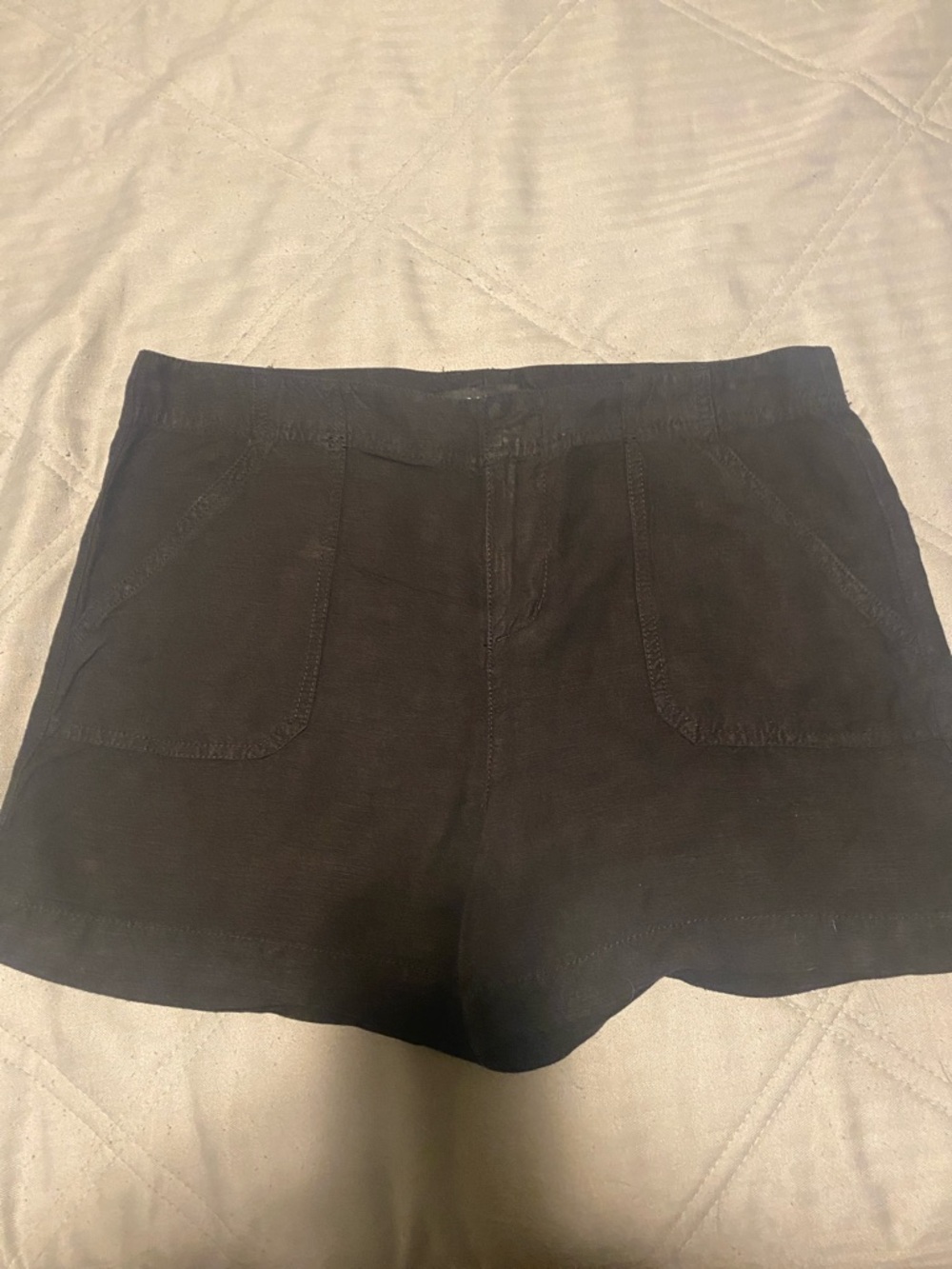 Sanctuary Black Linen Rayon Blend Walking Shorts Size 29